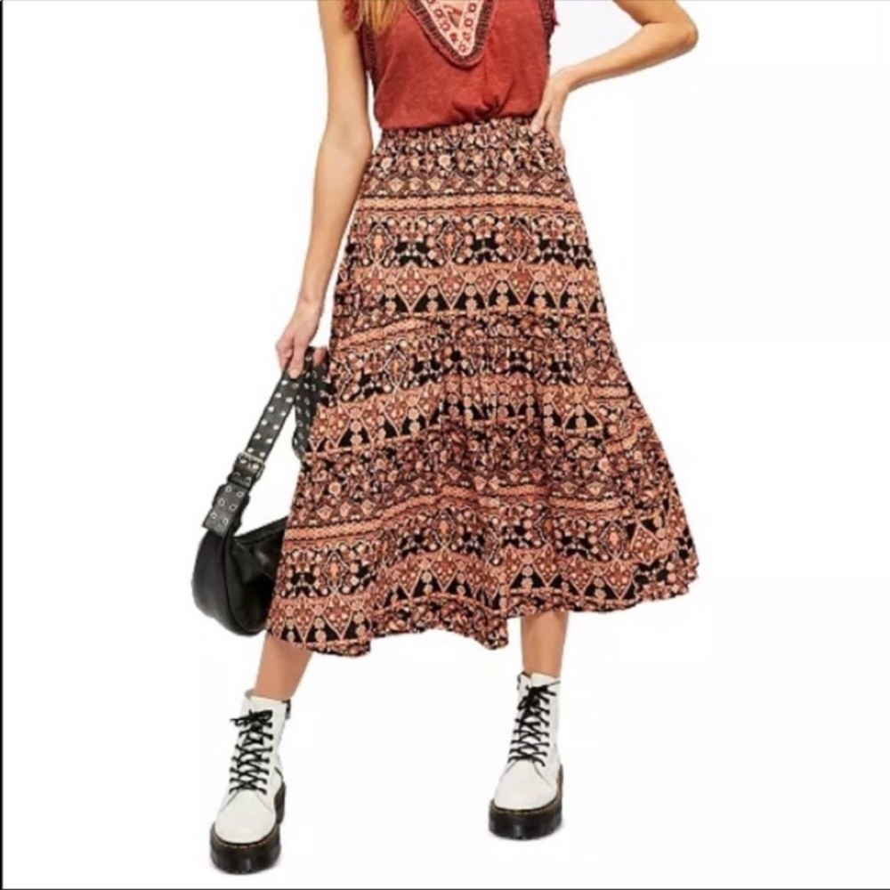 NWT Free People All About the Tiers Skirt Size Medium - Picture 2 of 6